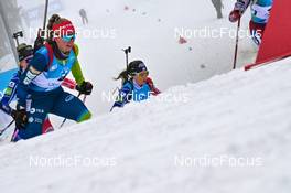 12.02.2023, Oberhof, Germany (GER): Polona Klemencic (SLO), Chloe Chevalier (FRA), (l-r) - IBU World Championships Biathlon, pursuit women, Oberhof (GER). www.nordicfocus.com. © Reichert/NordicFocus. Every downloaded picture is fee-liable.