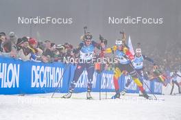 12.02.2023, Oberhof, Germany (GER): Karoline Offigstad Knotten (NOR), Maya Cloetens (BEL), (l-r) - IBU World Championships Biathlon, pursuit women, Oberhof (GER). www.nordicfocus.com. © Reichert/NordicFocus. Every downloaded picture is fee-liable.