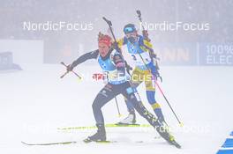 12.02.2023, Oberhof, Germany (GER): Sophia Schneider (GER), Linn Persson (SWE), (l-r) - IBU World Championships Biathlon, pursuit women, Oberhof (GER). www.nordicfocus.com. © Reichert/NordicFocus. Every downloaded picture is fee-liable.