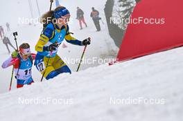 12.02.2023, Oberhof, Germany (GER): Emma Lunder (CAN), Mona Brorsson (SWE), (l-r) - IBU World Championships Biathlon, pursuit women, Oberhof (GER). www.nordicfocus.com. © Reichert/NordicFocus. Every downloaded picture is fee-liable.