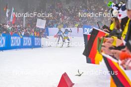 12.02.2023, Oberhof, Germany (GER): Linn Persson (SWE), Marte Olsbu Roeiseland (NOR), (l-r) - IBU World Championships Biathlon, pursuit women, Oberhof (GER). www.nordicfocus.com. © Reichert/NordicFocus. Every downloaded picture is fee-liable.