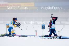 12.02.2023, Oberhof, Germany (GER): Hanna Oeberg (SWE), Denise Herrmann-Wick (GER), (l-r) - IBU World Championships Biathlon, pursuit women, Oberhof (GER). www.nordicfocus.com. © Manzoni/NordicFocus. Every downloaded picture is fee-liable.