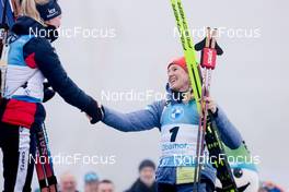 12.02.2023, Oberhof, Germany (GER): Marte Olsbu Roeiseland (NOR), Denise Herrmann-Wick (GER), (l-r) - IBU World Championships Biathlon, pursuit women, Oberhof (GER). www.nordicfocus.com. © Manzoni/NordicFocus. Every downloaded picture is fee-liable.