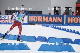 18.02.2023, Oberhof, Germany (GER): Dominic Unterweger (AUT) - IBU World Championships Biathlon, relay men, Oberhof (GER). www.nordicfocus.com. © Manzoni/NordicFocus. Every downloaded picture is fee-liable.