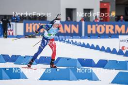 18.02.2023, Oberhof, Germany (GER): Fabien Claude (FRA) - IBU World Championships Biathlon, relay men, Oberhof (GER). www.nordicfocus.com. © Manzoni/NordicFocus. Every downloaded picture is fee-liable.