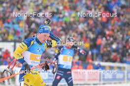 18.02.2023, Oberhof, Germany (GER): Jesper Nelin (SWE), Sturla Holm Laegreid (NOR), (l-r) - IBU World Championships Biathlon, relay men, Oberhof (GER). www.nordicfocus.com. © Reichert/NordicFocus. Every downloaded picture is fee-liable.