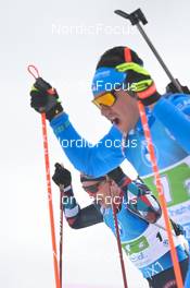 18.02.2023, Oberhof, Germany (GER): Tarjei Boe (NOR), Tommaso Giacomel (ITA), (l-r) - IBU World Championships Biathlon, relay men, Oberhof (GER). www.nordicfocus.com. © Reichert/NordicFocus. Every downloaded picture is fee-liable.