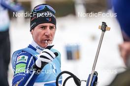 18.02.2023, Oberhof, Germany (GER): Quentin Fillon Maillet (FRA) - IBU World Championships Biathlon, relay men, Oberhof (GER). www.nordicfocus.com. © Manzoni/NordicFocus. Every downloaded picture is fee-liable.