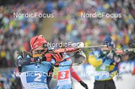 18.02.2023, Oberhof, Germany (GER): Benedikt Doll (GER) - IBU World Championships Biathlon, relay men, Oberhof (GER). www.nordicfocus.com. © Reichert/NordicFocus. Every downloaded picture is fee-liable.