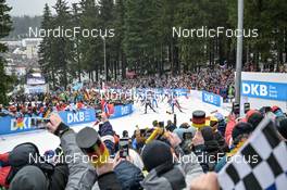18.02.2023, Oberhof, Germany (GER): Vetle Sjaastad Christiansen (NOR), Antonin Guigonnat (FRA), (l-r) - IBU World Championships Biathlon, relay men, Oberhof (GER). www.nordicfocus.com. © Reichert/NordicFocus. Every downloaded picture is fee-liable.