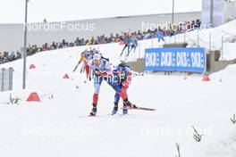 18.02.2023, Oberhof, Germany (GER): Michal Krcmar (CZE), Antonin Guigonnat (FRA), (l-r) - IBU World Championships Biathlon, relay men, Oberhof (GER). www.nordicfocus.com. © Reichert/NordicFocus. Every downloaded picture is fee-liable.