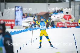 18.02.2023, Oberhof, Germany (GER): Sebastian Samuelsson (SWE) - IBU World Championships Biathlon, relay men, Oberhof (GER). www.nordicfocus.com. © Reichert/NordicFocus. Every downloaded picture is fee-liable.