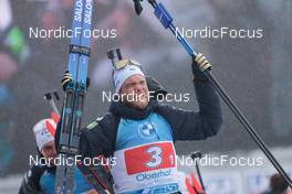 18.02.2023, Oberhof, Germany (GER): Antonin Guigonnat (FRA) - IBU World Championships Biathlon, relay men, Oberhof (GER). www.nordicfocus.com. © Manzoni/NordicFocus. Every downloaded picture is fee-liable.