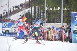 18.02.2023, Oberhof, Germany (GER): Christian Gow (CAN), Justus Strelow (GER), (l-r) - IBU World Championships Biathlon, relay men, Oberhof (GER). www.nordicfocus.com. © Reichert/NordicFocus. Every downloaded picture is fee-liable.
