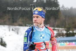 18.02.2023, Oberhof, Germany (GER): Antonin Guigonnat (FRA) - IBU World Championships Biathlon, relay men, Oberhof (GER). www.nordicfocus.com. © Manzoni/NordicFocus. Every downloaded picture is fee-liable.