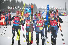 18.02.2023, Oberhof, Germany (GER): Denise Herrmann-Wick (GER), Sophia Schneider (GER), Hanna Kebinger (GER), Vanessa Voigt (GER), (l-r) - IBU World Championships Biathlon, relay women, Oberhof (GER). www.nordicfocus.com. © Reichert/NordicFocus. Every downloaded picture is fee-liable.