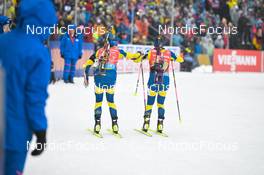 18.02.2023, Oberhof, Germany (GER): Linn Persson (SWE), Anna Magnusson (SWE), (l-r) - IBU World Championships Biathlon, relay women, Oberhof (GER). www.nordicfocus.com. © Reichert/NordicFocus. Every downloaded picture is fee-liable.