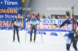 16.02.2023, Oberhof, Germany (GER): Sophia Schneider (GER), Philipp Nawrath (GER), (l-r) - IBU World Championships Biathlon, single mixed relay, Oberhof (GER). www.nordicfocus.com. © Reichert/NordicFocus. Every downloaded picture is fee-liable.