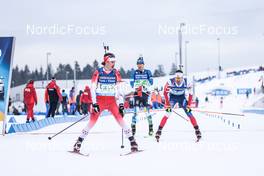 16.02.2023, Oberhof, Germany (GER): Adam Runnalls (CAN), Michal Krcmar (CZE), (l-r) - IBU World Championships Biathlon, single mixed relay, Oberhof (GER). www.nordicfocus.com. © Manzoni/NordicFocus. Every downloaded picture is fee-liable.