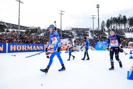 16.02.2023, Oberhof, Germany (GER): Lisa Vittozzi (ITA), Marte Olsbu Roeiseland (NOR), (l-r) - IBU World Championships Biathlon, single mixed relay, Oberhof (GER). www.nordicfocus.com. © Manzoni/NordicFocus. Every downloaded picture is fee-liable.