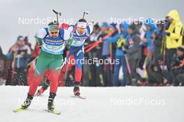 16.02.2023, Oberhof, Germany (GER): Anton Sinapov (BUL) - IBU World Championships Biathlon, single mixed relay, Oberhof (GER). www.nordicfocus.com. © Reichert/NordicFocus. Every downloaded picture is fee-liable.