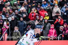 16.02.2023, Oberhof, Germany (GER): Niklas Hartweg (SUI) - IBU World Championships Biathlon, single mixed relay, Oberhof (GER). www.nordicfocus.com. © Manzoni/NordicFocus. Every downloaded picture is fee-liable.