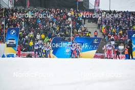 16.02.2023, Oberhof, Germany (GER): Event Feature: Start of the race - IBU World Championships Biathlon, single mixed relay, Oberhof (GER). www.nordicfocus.com. © Reichert/NordicFocus. Every downloaded picture is fee-liable.