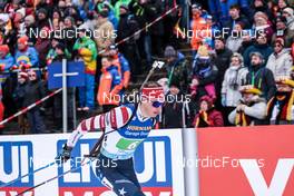 16.02.2023, Oberhof, Germany (GER): Paul Schommer (USA) - IBU World Championships Biathlon, single mixed relay, Oberhof (GER). www.nordicfocus.com. © Manzoni/NordicFocus. Every downloaded picture is fee-liable.