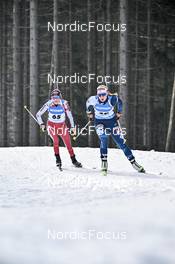 10.02.2023, Oberhof, Germany (GER): Suvi Minkkinen (FIN), Elisa Gasparin (SUI), (l-r) - IBU World Championships Biathlon, sprint women, Oberhof (GER). www.nordicfocus.com. © Reichert/NordicFocus. Every downloaded picture is fee-liable.