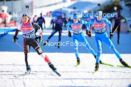 14.02.2023, Oberhof, Germany (GER): Aoi Sato (JPN, Rebecca Passler (ITA), Hannah Auchentaller (ITA), (l-r) - IBU World Championships Biathlon, training, Oberhof (GER). www.nordicfocus.com. © Reichert/NordicFocus. Every downloaded picture is fee-liable.