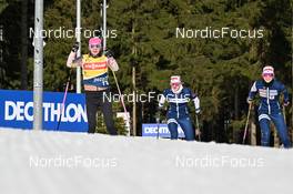 07.02.2023, Oberhof, Germany (GER): Mari Eder (FIN), Suvi Minkkinen (FIN), Erika Janka (FIN), (l-r) - IBU World Championships Biathlon, training, Oberhof (GER). www.nordicfocus.com. © Reichert/NordicFocus. Every downloaded picture is fee-liable.