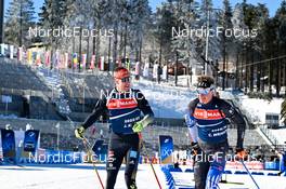 07.02.2023, Oberhof, Germany (GER): Johannes Kuehn (GER), Campbell Wright (NZL), (l-r) - IBU World Championships Biathlon, training, Oberhof (GER). www.nordicfocus.com. © Reichert/NordicFocus. Every downloaded picture is fee-liable.