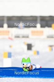 07.02.2023, Oberhof, Germany (GER): feature: shooting range, mascot - IBU World Championships Biathlon, training, Oberhof (GER). www.nordicfocus.com. © Reichert/NordicFocus. Every downloaded picture is fee-liable.