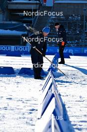 07.02.2023, Oberhof, Germany (GER): feature: track, staff, preparation ongoing - IBU World Championships Biathlon, training, Oberhof (GER). www.nordicfocus.com. © Reichert/NordicFocus. Every downloaded picture is fee-liable.