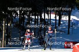 07.02.2023, Oberhof, Germany (GER): Annija Sabule (LAT), Johannes Kuehn (GER), (l-r) - IBU World Championships Biathlon, training, Oberhof (GER). www.nordicfocus.com. © Reichert/NordicFocus. Every downloaded picture is fee-liable.