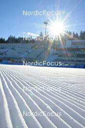 07.02.2023, Oberhof, Germany (GER): feature: slope, track, snow, sun - IBU World Championships Biathlon, training, Oberhof (GER). www.nordicfocus.com. © Reichert/NordicFocus. Every downloaded picture is fee-liable.