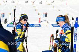 07.02.2023, Oberhof, Germany (GER): Anna Magnusson (SWE), Mona Brorsson (SWE), (l-r) - IBU World Championships Biathlon, training, Oberhof (GER). www.nordicfocus.com. © Reichert/NordicFocus. Every downloaded picture is fee-liable.