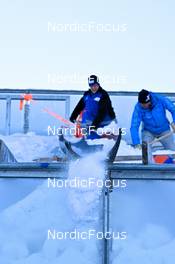 07.02.2023, Oberhof, Germany (GER): feature: staff, snow, preparation - IBU World Championships Biathlon, training, Oberhof (GER). www.nordicfocus.com. © Reichert/NordicFocus. Every downloaded picture is fee-liable.