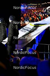 07.02.2023, Oberhof, Germany (GER): Event Feature: IBU flag - IBU World Championships Biathlon, opening ceremony, Oberhof (GER). www.nordicfocus.com. © Reichert/NordicFocus. Every downloaded picture is fee-liable.
