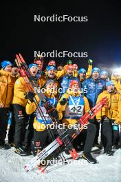 26.11.2023, Oestersund, Sweden, (SWE): David Zobel (GER), Philipp Nawrath (GER), Justus Strelow (GER), Roman Rees (GER), Johannes Kuehn (GER), (l-r) - IBU World Cup Biathlon, individual men, Oestersund (SWE). www.nordicfocus.com. © Authamayou/NordicFocus. Every downloaded picture is fee-liable.