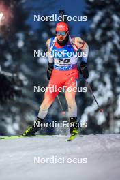 26.11.2023, Oestersund, Sweden, (SWE): Joscha Burkhalter (SUI) - IBU World Cup Biathlon, individual men, Oestersund (SWE). www.nordicfocus.com. © Manzoni/NordicFocus. Every downloaded picture is fee-liable.