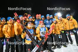 26.11.2023, Oestersund, Sweden, (SWE): David Zobel (GER), Philipp Nawrath (GER), Roman Rees (GER), Justus Strelow (GER), Johannes Kuehn (GER), (l-r) - IBU World Cup Biathlon, individual men, Oestersund (SWE). www.nordicfocus.com. © Authamayou/NordicFocus. Every downloaded picture is fee-liable.