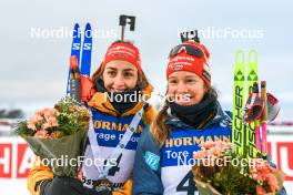 26.11.2023, Oestersund, Sweden, (SWE): Vanessa Voigt (GER), Sophia Schneider (GER), (l-r) - IBU World Cup Biathlon, individual women, Oestersund (SWE). www.nordicfocus.com. © Authamayou/NordicFocus. Every downloaded picture is fee-liable.