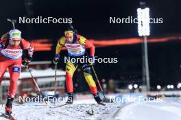 25.11.2023, Oestersund, Sweden, (SWE): Lotte Lie (BEL) - IBU World Cup Biathlon, mixed relay, Oestersund (SWE). www.nordicfocus.com. © Manzoni/NordicFocus. Every downloaded picture is fee-liable.