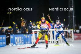 25.11.2023, Oestersund, Sweden, (SWE): Lotte Lie (BEL) - IBU World Cup Biathlon, mixed relay, Oestersund (SWE). www.nordicfocus.com. © Authamayou/NordicFocus. Every downloaded picture is fee-liable.