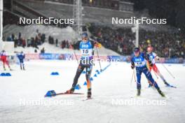03.12.2023, Oestersund, Sweden, (SWE): Justus Strelow (GER), Quentin Fillon Maillet (FRA), (l-r) - IBU World Cup Biathlon, pursuit men, Oestersund (SWE). www.nordicfocus.com. © Authamayou/NordicFocus. Every downloaded picture is fee-liable.