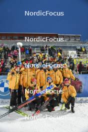 03.12.2023, Oestersund, Sweden, (SWE): Vanessa Voigt (GER), Franziska Preuss (GER), with their Team (l-r) - IBU World Cup Biathlon, pursuit women, Oestersund (SWE). www.nordicfocus.com. © Authamayou/NordicFocus. Every downloaded picture is fee-liable.