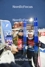 03.12.2023, Oestersund, Sweden, (SWE): Ingrid Landmark Tandrevold (NOR), Juni Arnekleiv (NOR), (l-r) - IBU World Cup Biathlon, pursuit women, Oestersund (SWE). www.nordicfocus.com. © Authamayou/NordicFocus. Every downloaded picture is fee-liable.