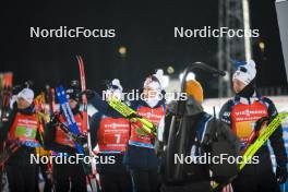 30.11.2023, Oestersund, Sweden, (SWE): Tarjei Boe (NOR), Johannes Thingnes Boe (NOR), (l-r) - IBU World Cup Biathlon, relay men, Oestersund (SWE). www.nordicfocus.com. © Authamayou/NordicFocus. Every downloaded picture is fee-liable.