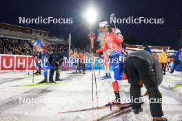 30.11.2023, Oestersund, Sweden, (SWE): Artem Tyshchenko (UKR), Michal Krcmar (CZE), (l-r) - IBU World Cup Biathlon, relay men, Oestersund (SWE). www.nordicfocus.com. © Manzoni/NordicFocus. Every downloaded picture is fee-liable.